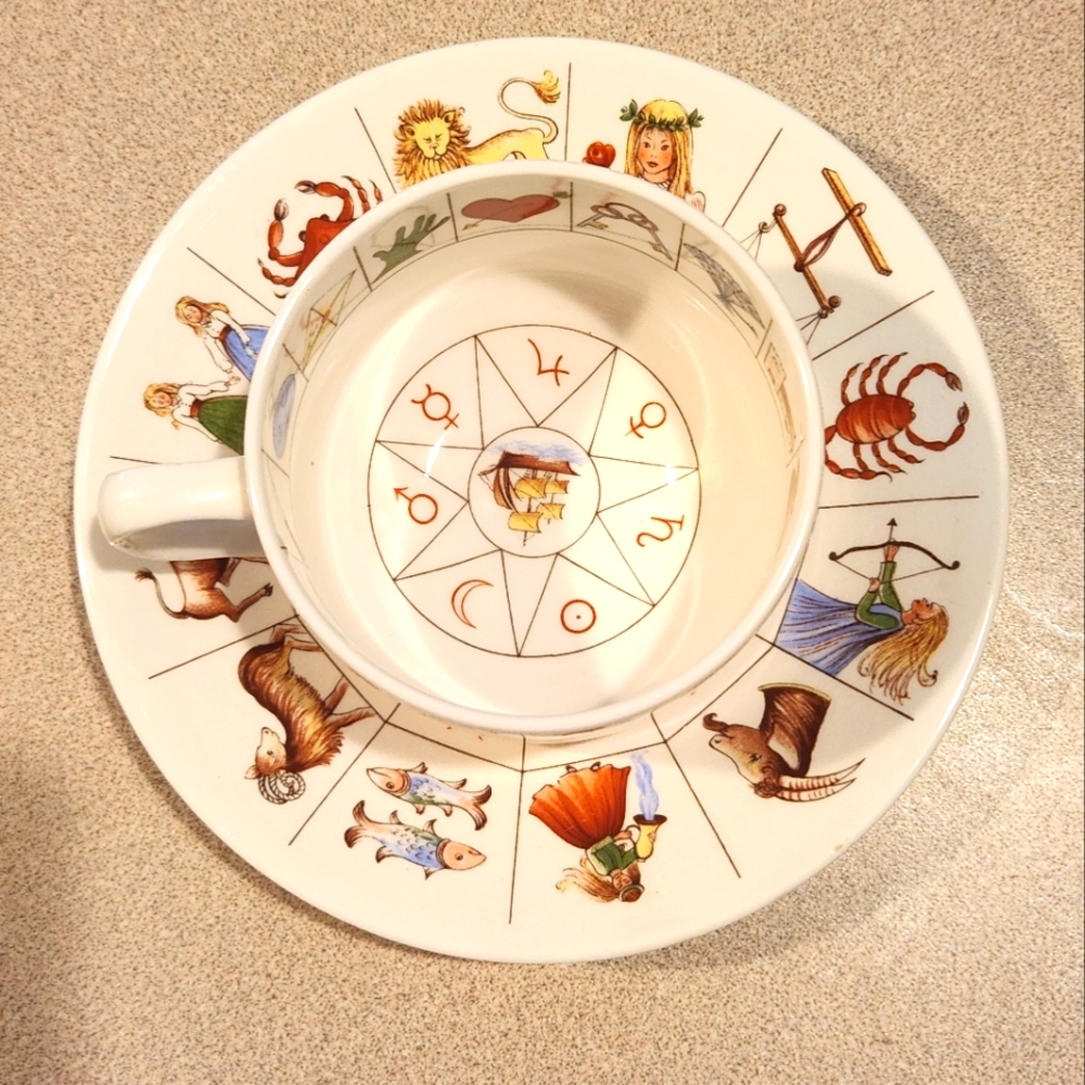 Delphine Fine Bone China Tea Leaf Reading Cup And Saucer
